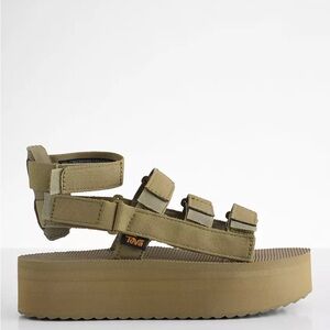 Teva Mevia Flatform Olive Platform Sandals